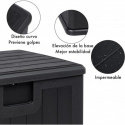 Baúl exterior almacenaje de resina impermeable multiusos | Arcón de jardín resistente a la intemperie | Almacenamiento