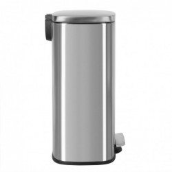 Cubo de Basura para la Cocina, 50 L, Cubo de Pedal de Acero con Tapa, Cierre Suave, Acero Inoxidable.