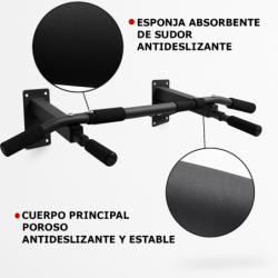 Barra de Dominadas para Pared Calistenia Entrenamiento de Fuerza en Casa Pull Up Bar Agarre Suave