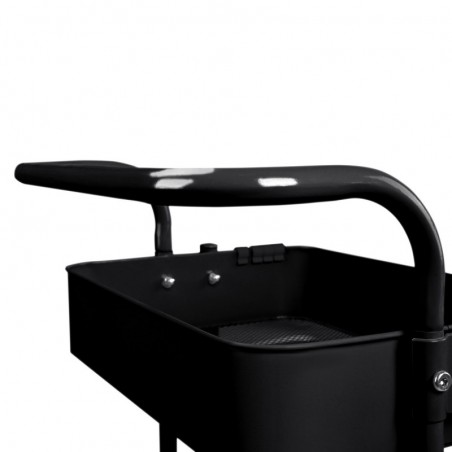 Carro Auxiliar de Cocina Metálico con 3 Cajones y Ruedas Giratorias - Carrito Multiuso para Salón y Oficina 85x43x37 cm