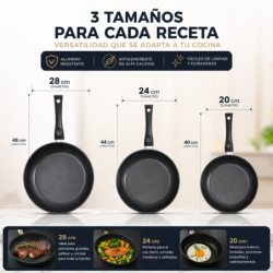 JUEGO DE SARTENES AM-AP2048-BLACK