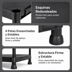 ESTANTERIAS PLASTICO AM-PSR04-Black