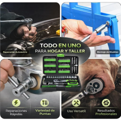 T-LoVendo Maletin de Herramientas juego 130 pcs piezas Caja Maleta para Taller Carraca Llaves Vaso Pequeña Portátil¡