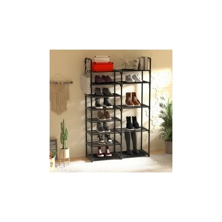 Zapatero Estrecho de 5 Niveles con Ganchos - Organizador de Zapatos y Botas para Recibidor 89x31x59 cm