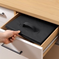 Set de 3 Cajas de Almacenaje Plegables con Tapa y Ventana Transparente - Organizadores para Armario, Ropa y Juguetes