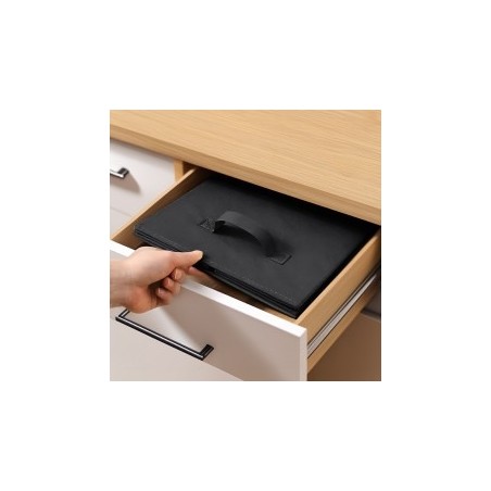 Set de 3 Cajas de Almacenaje Plegables con Tapa y Ventana Transparente - Organizadores para Armario, Ropa y Juguetes