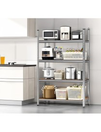 Estantería Metálica Almacenaje de Acero Galvanizado + 4 Baldas MDF, 140x70x30 cm, Modular, Baldas Ajustables, trastero