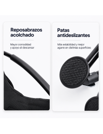Silla Plegable Baja de Playa y Camping/Portátil y Compacta/Respaldo Transpirable/Reposabrazos Acolchados/Estructura de A