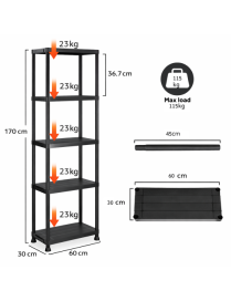 ESTANTERIA DE PLASTICO AM-PSR511-Black