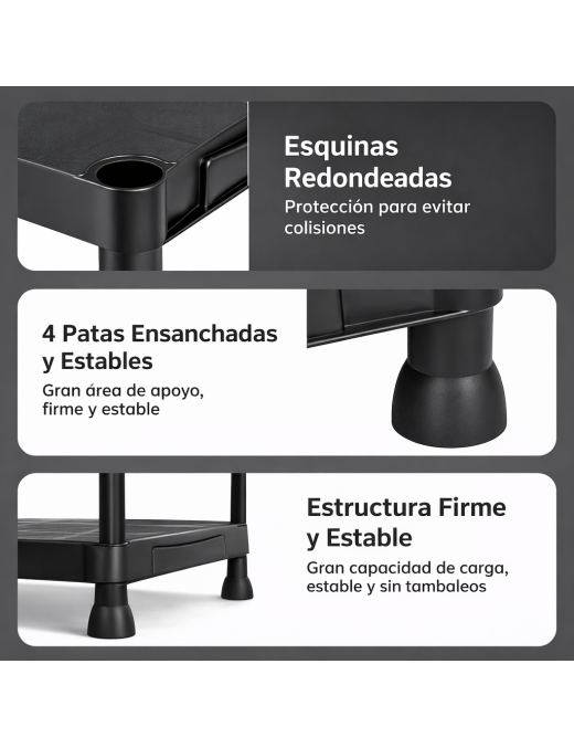 ESTANTERIA DE PLASTICO AM-PSR511-Black