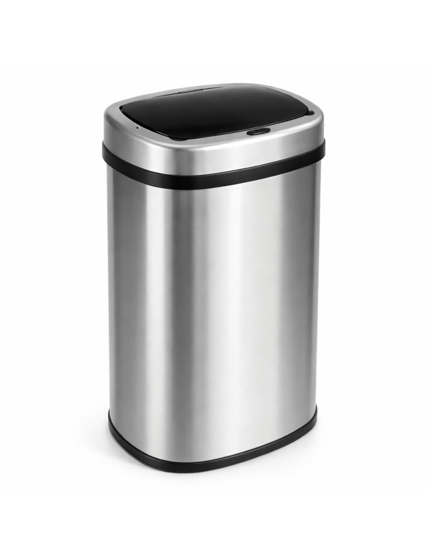 Cubo de Basura Automático T-LOVENDO con Sensor de Movimiento Acero Inoxidable - Apertura Sin Contacto para Cocina y Baño
