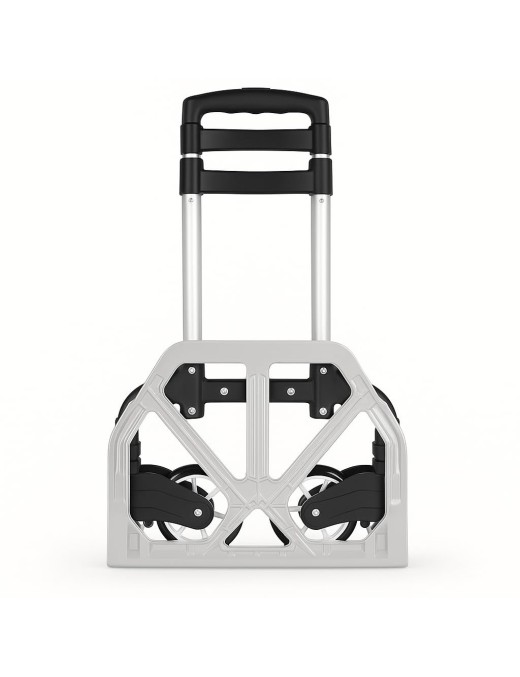 Carretilla de Mano Portátil Plegable y Extensible con Ruedas - Carro de Transporte Aluminio Ligero con Cuerdas de Goma