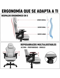 Silla Gaming Racer X T-Lovendo Ergonómica Reclinable con Reposapiés y Cojines Lumbar y Cervical