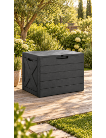 Baúl Exterior T-Lovendo AM-CBS10 100 L Impermeable con Efecto Madera