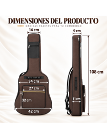 FUNDA GUITARRA AM-GB01-BROWN