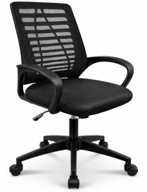 Silla Oficina Ergonómica T-LOVENDO con Soporte Lumbar y Respaldo Malla Transpirable - Altura Regulable con Ruedas