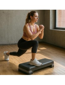 Plataforma Step Aeróbic Fitness Regulable en 2 Alturas - Step de Entrenamiento en Casa 68x28 cm Antideslizante