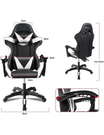 Silla Gaming Ergonómica Reclinable con Cojín Lumbar y Cervical - Altura Ajustable y Reposabrazos Acolchados