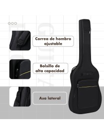 Funda para Guitarra T-Lovendo AM-GB01-Brown/Black Acolchada con Asas y Mochila