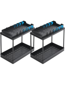 Pack 2 Estantes Organizadores T-Lovendo para Bajo Fregadero y Armario de Cocina con Ganchos